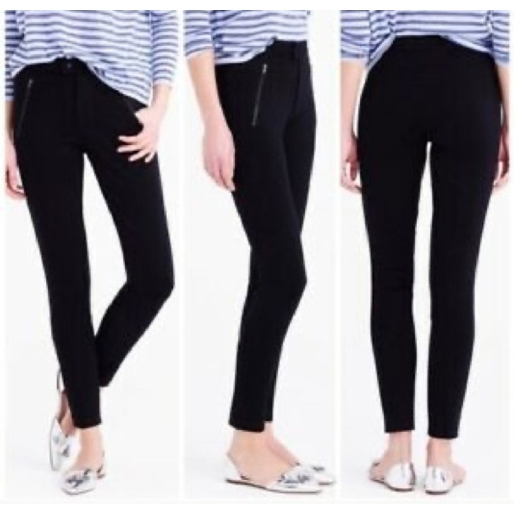 J. Crew Womens 6S Pixie B3985 Navy Blue Slimming Compression Ponte Preppy Pant